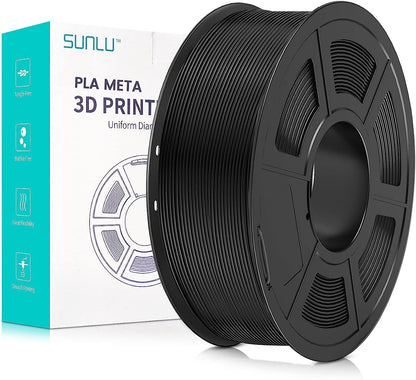 SUNLU PLA Filament 1.75mm Black 1KG, Neatly Wound PLA Meta 3D Printing Filament, Tougher and Fast Printing, Dimensional Accuracy +/- 0.02 mm, 1KG Spool(2.2lbs), Fits for Most FDM 3D Printers